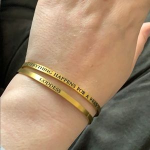 MantraBand - set of two - Gold - slight wear